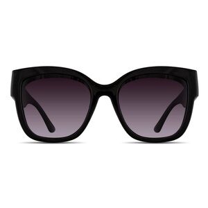 Velvet Black Jane Square Cat Eye Sunglasses